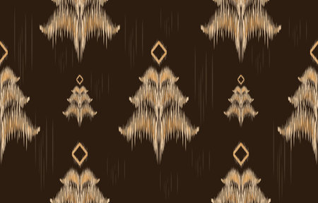 fabric ikat seamless pattern geometric ethnic traditional embroidery style.Design for background,carpet,mat,sarong,clothing,Vector illustration.のイラスト素材