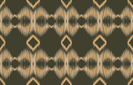 fabric ikat seamless pattern geometric ethnic traditional embroidery style.Design for background,carpet,mat,sarong,clothing,Vector illustration.のイラスト素材