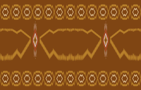 fabric ikat seamless pattern geometric ethnic traditional embroidery style.Design for background,carpet,mat,sarong,clothing,Vector illustration.のイラスト素材