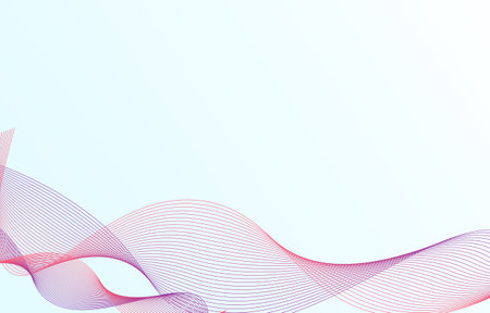 Abstract background, line wave element, sound spectrum equalizer wallpaper, vector futuristic particle technology illustration.のイラスト素材