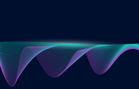 Abstract background, line wave element, sound spectrum equalizer wallpaper, vector futuristic...