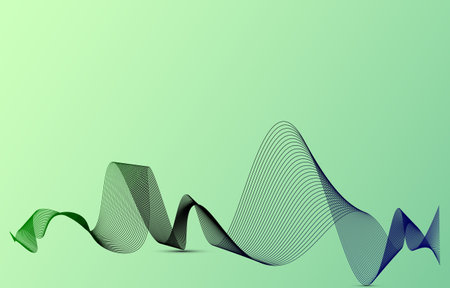 Abstract background, line wave element, sound spectrum equalizer wallpaper, vector futuristic particle technology illustration.のイラスト素材