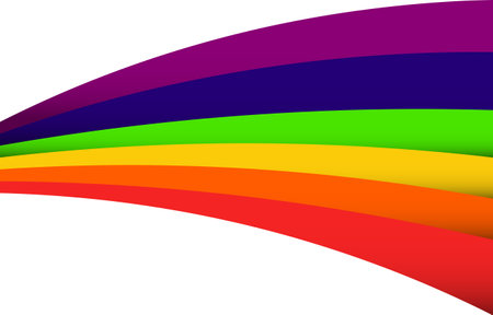 Horizontal gradient paper cut rainbow background, gender diversity and pride month concept, lgbt and gender freedom symbol, homosexuality vector bannerのイラスト素材