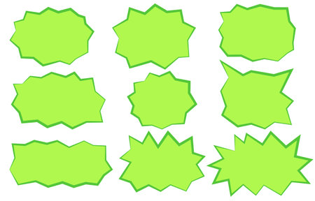 Set speech bubbles on white background. chat vector boom and doodle message or communication icon Cloud speaking for comics and minimal message dialogのイラスト素材