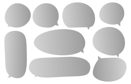 Set speech bubbles on white background. chat box or chat vector square and doodle message or communication icon Cloud speaking for comics and minimal message dialogのイラスト素材