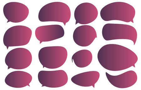 Set speech bubbles on white background. chat box or chat vector square and doodle message or communication icon Cloud speaking for comics and minimal message dialogのイラスト素材