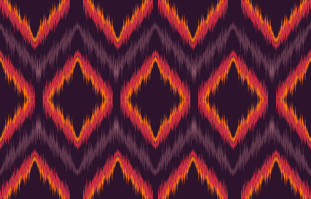 fabric ikat seamless pattern geometric ethnic traditional embroidery style.Design for background,carpet,mat,sarong,clothing,Vector illustration.のイラスト素材