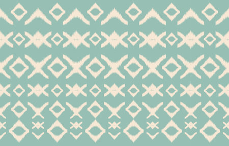 fabric ikat seamless pattern. geometric ethnic traditional embroidery style. Design for...