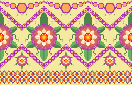 mandala flower colorful fabric. Geometric ethnic pattern in traditional oriental background Design...