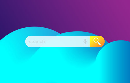 vector element search engine bar,website search,ui system template and fluid abstract backgroundのイラスト素材