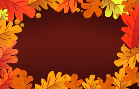 Autumn background with leaves golden yellow. fall concept,For wallpaper, postcards, greeting cards, website pages, banners, online sales. Vector illustrationのイラスト素材