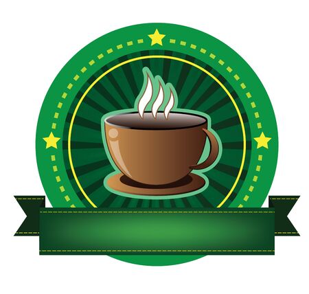 coffee cup bannerのイラスト素材