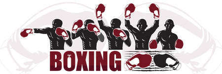 Illustration of the winner concept for boxing banner