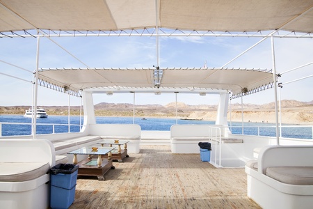 Upper Deck of Recreational Boat in Sinai, Egyptのeditorial素材