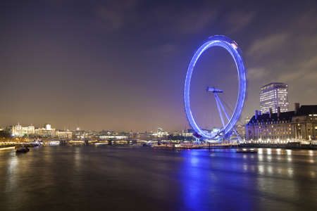 View of Millennium Wheel from Westminster Bridgeのeditorial素材