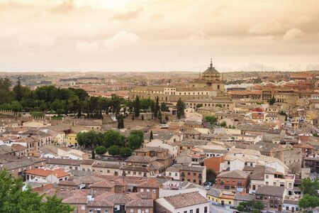 Panorama of Old town of Toledo - former capital city of Spainの写真素材