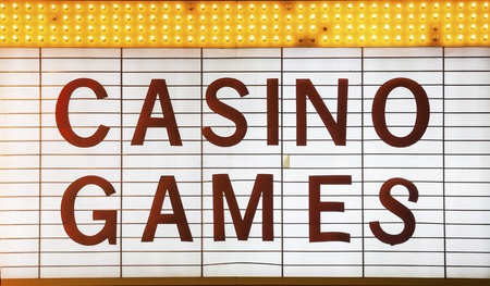 Casino Games Sign in Las Vegas, Nevada, USAのeditorial素材