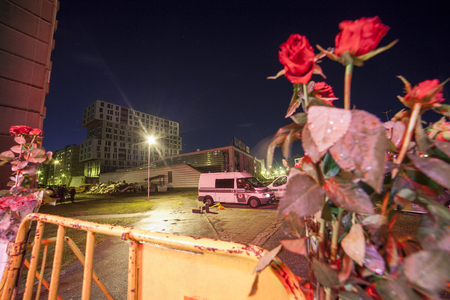 Riga, Latvia - 25 November 2013  Third day of National Mourning in Baltic Countries after roof of Maxima supermarket in Riga, Latvia unexpectedly collapsed killing 51 people のeditorial素材
