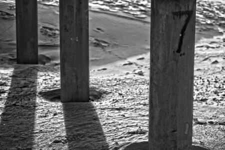Construction support of jetty in Palanga, Lithuania