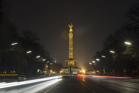 Victory column, Siegessaule - the most known monument in Capital City of Germany, Berlinの写真素材