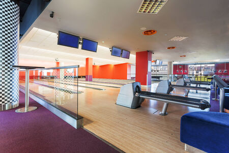 Modern Bowling Club in Bright Colorsのeditorial素材