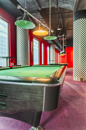 Modern Billiard Tables Inviting to Playのeditorial素材