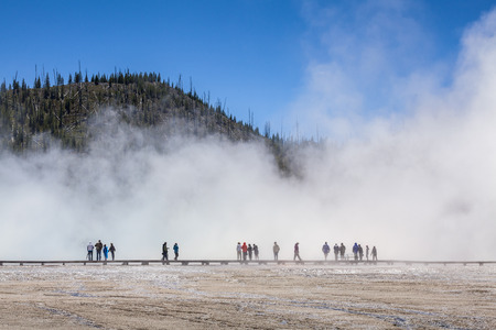 Grand Prismatic Spring in Yellowstone National Parkの写真素材