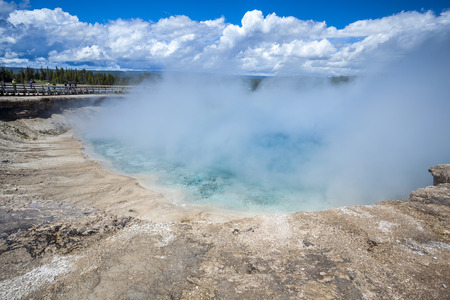 Grand Prismatic Spring in Yellowstone National Parkの写真素材