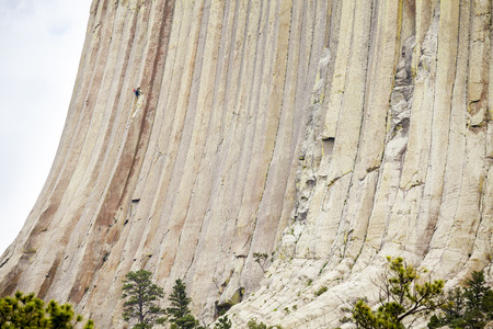 The Devils Tower National Monument, Wyoming, USAの写真素材