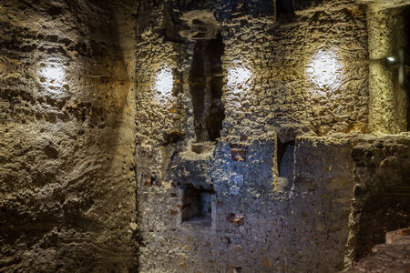 The underground trail In the Footsteps of Krak?w?s European Identity under the Krakow Main Market Square introduces the atmosphere of the medieval city.のeditorial素材