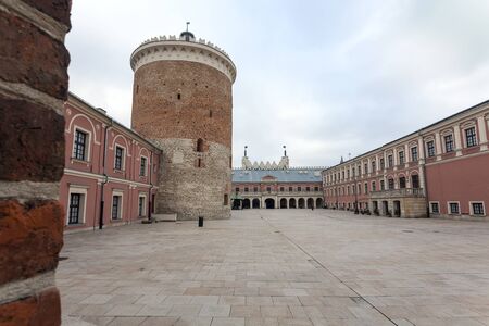Beautiful Lublin Castle courtyard, Polandのeditorial素材