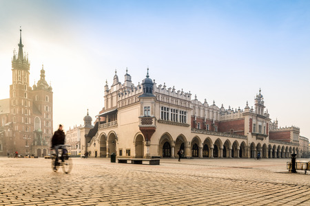 Medieval city center of Krakow, Poland, Europeのeditorial素材