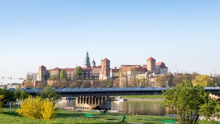 Royal Castle called Wawel in Krakow, Poland, Europe