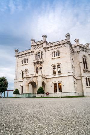 Beautiful Miramare Castle of Trieste, Italy .のeditorial素材