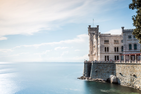 Beautiful Miramare Castle of Trieste, Italy .のeditorial素材