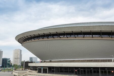 Sport arena in Katowice called Spodek, Silesia, Polandのeditorial素材