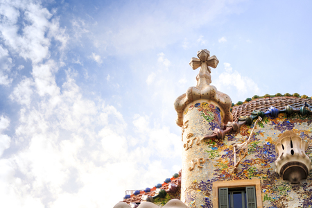 Casa Batllo by Antoni Gaudi in Barcelona, Catalonia, Spainのeditorial素材