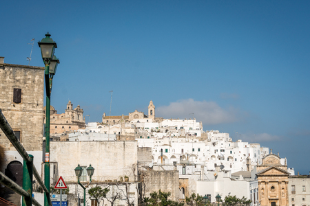 White city of Ostuni panorama, Puglia, Italyの写真素材