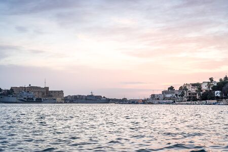Brindisi city center, Puglia, south of Italy, Europeの写真素材