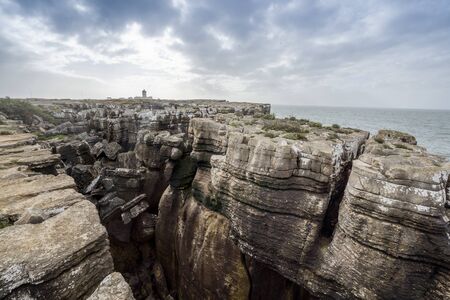 High cliffs on Peniche peninsula, Leiria district, Portugal