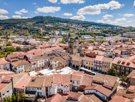 Medieval city center of Guimaraes, first capital of Portugalの写真素材