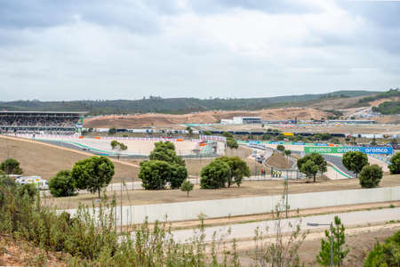 Portimao, Portugal - October 25, 2020: Racetrack during Formula 1 championship in Portugalのeditorial素材