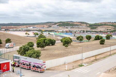 Portimao, Portugal - October 25, 2020: Racetrack during Formula 1 championship in Portugalのeditorial素材