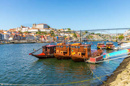 Old architecture of Porto and Vila Nova de Gaia, North Region, Portugalの写真素材