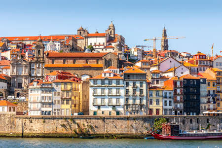 Historic houses of beautiful city of Porto, North Region, Portugalの写真素材