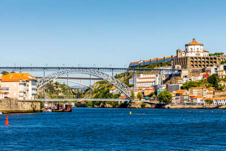 Old architecture of Porto and Vila Nova de Gaia, North Region, Portugalの写真素材