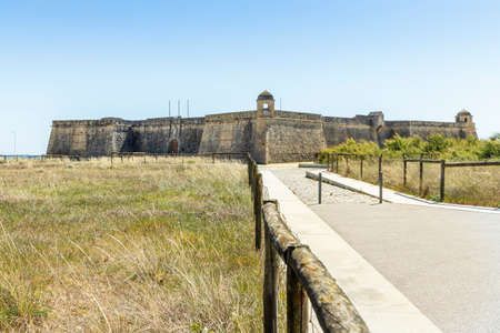 Historic Saint John Fortress in Vila do Conde, Porto District, Portugalの写真素材