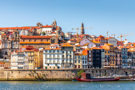 Historic houses of beautiful city of Porto, North Region, Portugalの写真素材