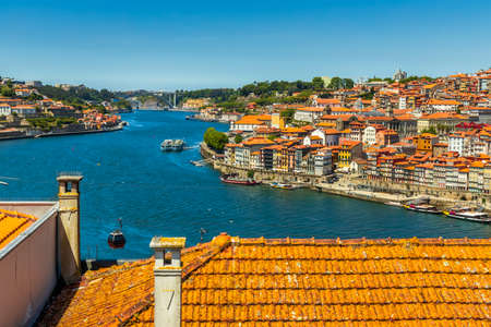 Historic architecture in downtown of amazing city of Porto, North Region, Portugalの写真素材
