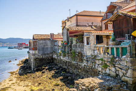 Beautiful old town by the sea Combarro, Spain, Galicia
